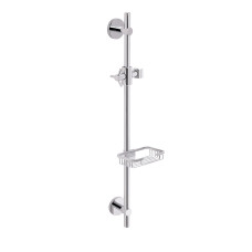 Стойка универсальная Qtap Sprha 700 мм округлая с полочкой QT003 Chrome1