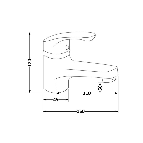 Смеситель для раковины Brinex 36W 0013
