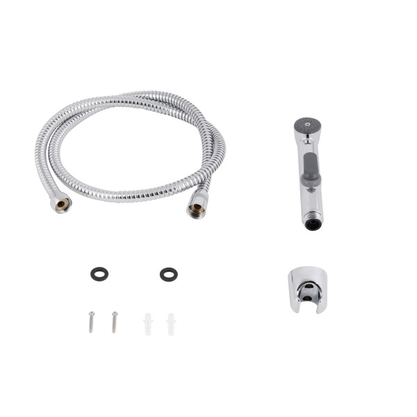 Набор для гігієнічного душу Qtap Inspai-Varius округлий QTSETCRMA021 Chrome/Grey (Set)5