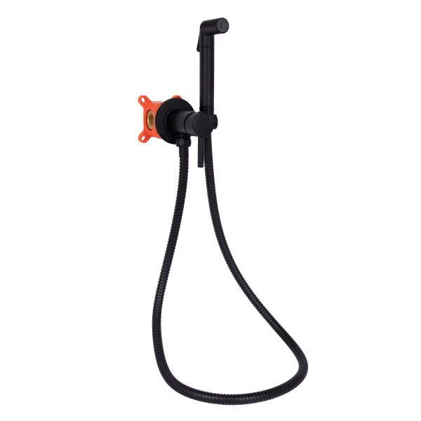 Набор для гигиенического душа Qtap Inspai-Varius округлый QTINSVARBСRV00440001 Black Matt1