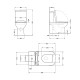 Унітаз-компакт Qtap Crow безобідковий з сідінням Soft-close QT05222170W2