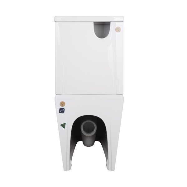 Унітаз-компакт Qtap Crow безобідковий з сідінням Soft-close QT05222170W9