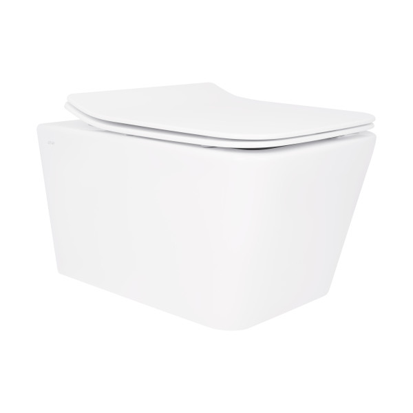 Унитаз подвесной Qtap Crow безободковый с сиденьем Soft-close QT05335170W1