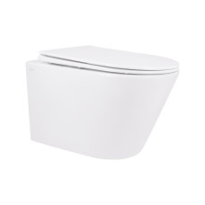 Унитаз подвесной Qtap Swan безободковый с сиденьем Soft-close QT16335178W1