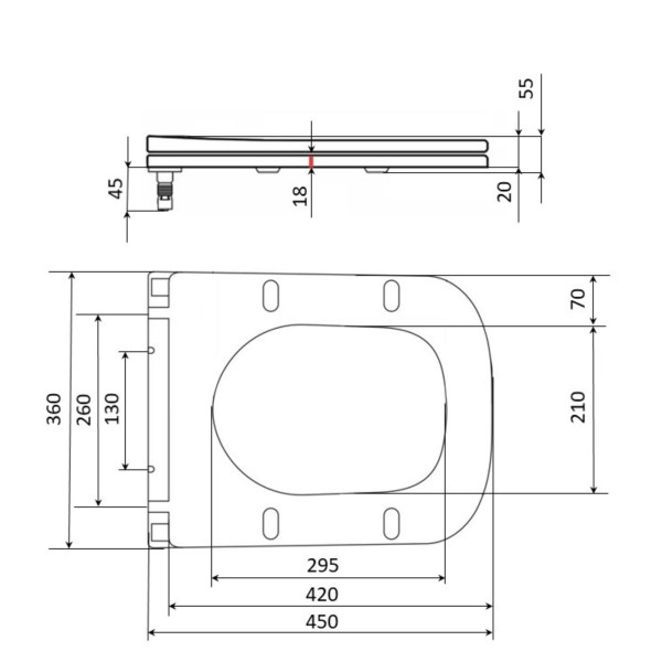 Сиденье для унитаза Qtap (Crow 520,640) с микролифтом Slim QT0599SC2170W3