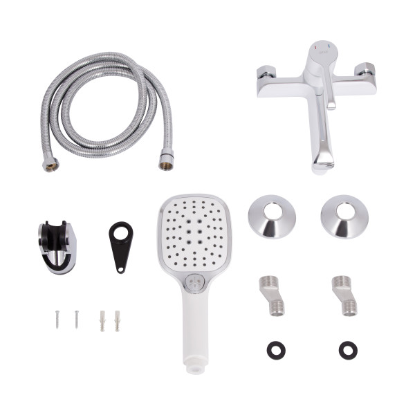 Змішувач для ванни Qtap Grand (з душовим гарнітуром) QTGRAWCR006 Chrome/White8