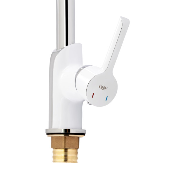 Змішувач для кухні Qtap Grand QTGRAWCR007F Chrome/White6