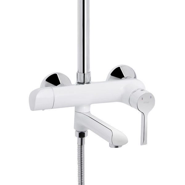 Душова система універсальна Qtap Grand на три споживача (з виливом) QTGRAWCR1004 Chrome/White4