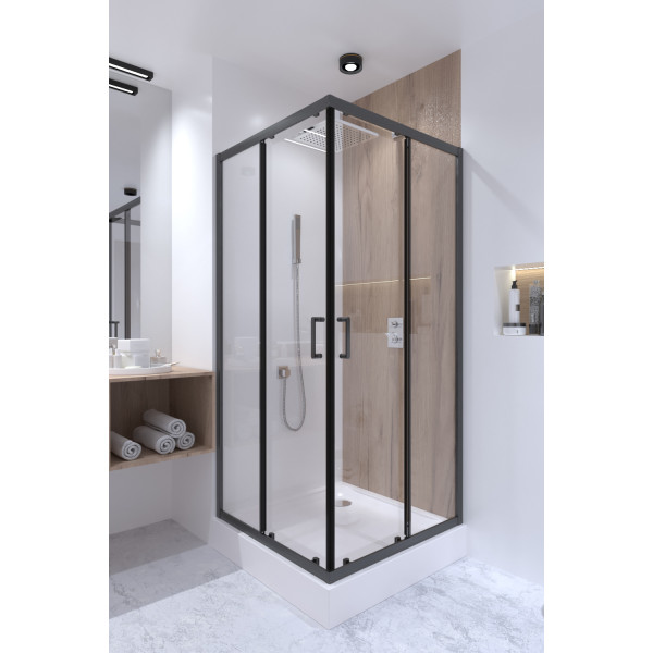 Душевая кабина Qtap Taurus BLA1099SC6 90х90 см, стекло Clear 6 мм покрытие CalcLess, без поддона9