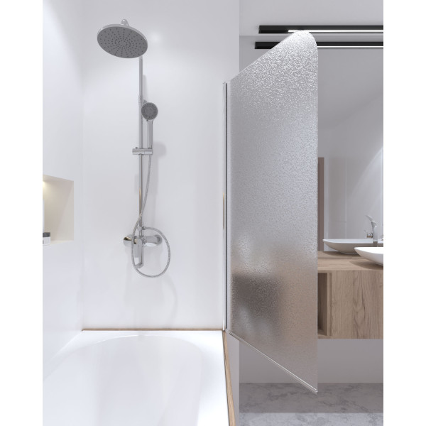 Штора на ванну Qtap Standard CRM407513APR скло Pear 6 мм, 75х140 см, права10