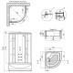 Гидромассажный бокс Lidz Tani SBM90x90.SAT.HIGH.FR, стекло Frost 4 мм2