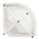 Гидромассажный бокс Lidz Tani SBM90x90.SAT.HIGH.FR, стекло Frost 4 мм12