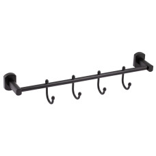 Держатель для полотенца Qtap Liberty 4 крючка 450 мм QTLIBBLM1154-4 Black1