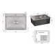 Мийка для кухні інтегрована Lidz Handmade H5845 (LDH5845BRU35384) Brushed Steel 3,0/1,0 мм2