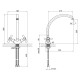 Смеситель для кухни Lidz Dominox 273F двухвентильный LDDOM273FCRM35539 Chrome2