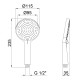 Лійка для ручного душу Qtap Rucni 115 мм округла QTRUCA116O3PBB Black Matt2