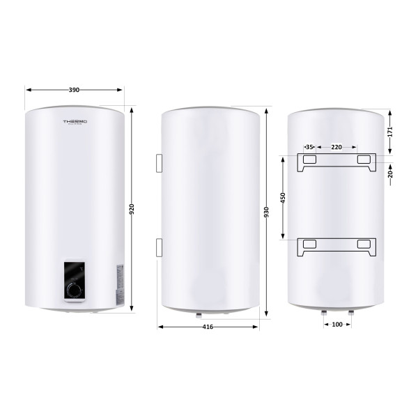 Водонагреватель электрический Thermo Alliance 80 л SLIM вертикальный, сухой ТЭН 2,0 кВт D80V20J(D)2-K3