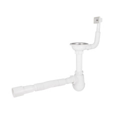 Сифон для кухонной мойки Lidz (WHI) 60 05 M001 01 EURO (выход 50 мм)1