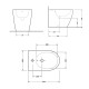 Біде підлогове Qtap Robin 565x360x405 Matt black QT13442141CMB2
