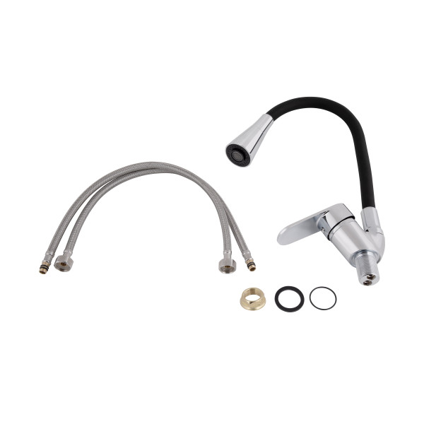 Змішувач для кухні Lidz Tani 008F3 з гнучким виливом (k40) LDTAN008F3BCR39484 Chrome/Black6