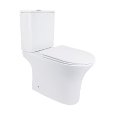 Унитаз-компакт Qtap Presto безободковый с сиденьем Soft-close QT24221217AW1