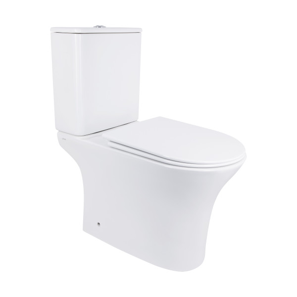 Унітаз-компакт Qtap Presto безобідковий з сідінням Soft-close QT24221217AW1