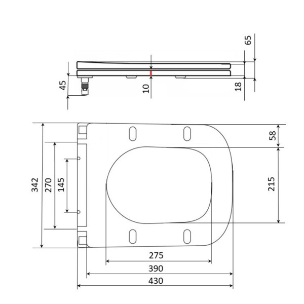 Сиденье для унитаза Qtap (Tern) с микролифтом Slim QT99HY2238W3