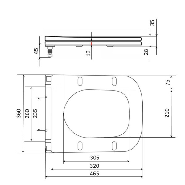 Сидіння для унітаза Qtap (Tern) з мікроліфтом Slim QT99HXU10W3