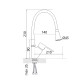 Змішувач для кухні Lidz Tani 007F3 з гнучким виливом (k40) LDTAN007F3WCR40423 Chrome/White2