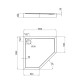 Душевой поддон Qtap Diamond 301112 100x100x12 см + сифон2
