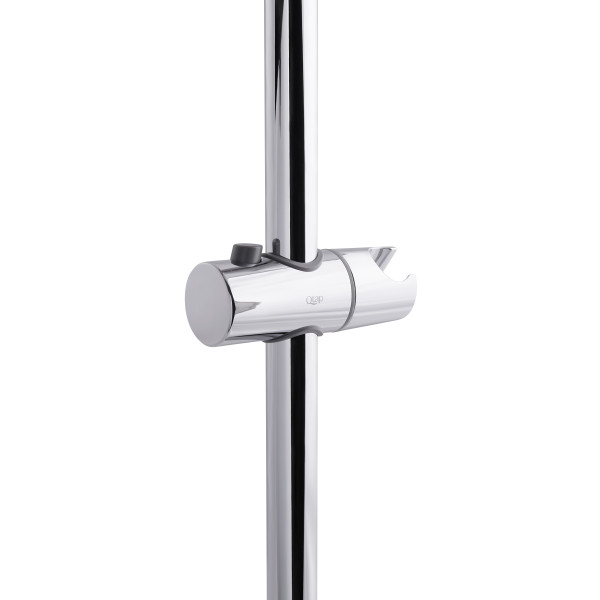 Душова стійка з тримачем універсальна Qtap Lepit 665 мм округла QTLEP82103OC Chrome4