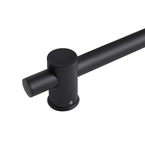 Душова стійка з тримачем універсальна Qtap Lepit 665 мм округла QTLEP82103OB Black Matt4