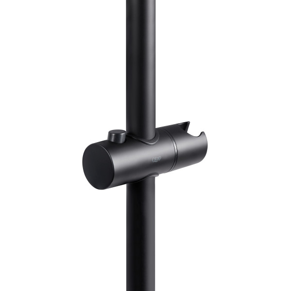 Душова стійка з тримачем універсальна Qtap Lepit 665 мм округла QTLEP82103OB Black Matt5