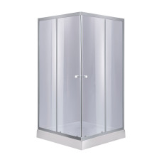 Набор Lidz душевая кабина Wawel SC90x90.SAT.LOW.GR, стекло тонированное 4 мм + поддон Mazur1