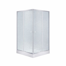 Набор Lidz душевая кабина Wawel SC90x90.SAT.LOW.FR, стекло Frost 4 мм + поддон Mazur1