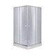 Набор Lidz душевая кабина Wawel SC80x80.SAT.LOW.GR, стекло тонированное 4 мм + поддон Mazur1