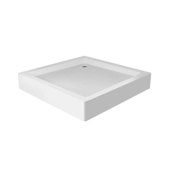 Набор Lidz душевая кабина Wawel SC80x80.SAT.LOW.GR, стекло тонированное 4 мм + поддон Mazur10