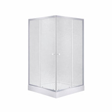 Набор Lidz душевая кабина Wawel SC80x80.SAT.LOW.FR, стекло Frost 4 мм + поддон Mazur1