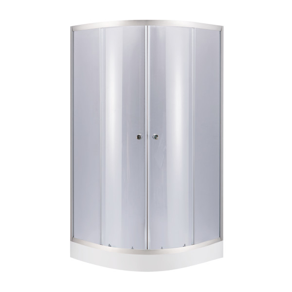 Набор Lidz душевая кабина Latwa SC90x90.SAT.LOW.GR, стекло тонированное 4 мм + поддон Kupala1
