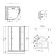 Набор Lidz душевая кабина Latwa SC90x90.SAT.LOW.GR, стекло тонированное 4 мм + поддон Kupala2