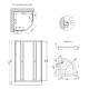 Набір Lidz душова кабіна Latwa SC80x80.SAT.LOW.GR, скло тоноване 4 мм + піддон Kupala2