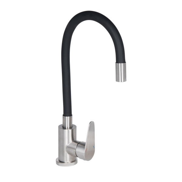 Змішувач для кухні Lidz Vida 015F3 з гнучким виливом (k35) LDVID015F3BLA43358 Black1