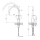 Змішувач для кухні Lidz Aria 015F3 з гнучким виливом (k35) LDARI015F3WHI43362 White / Nickel2