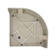 Lidz Душевой поддон KAPIELKA ST80x80x14 низкий, полукруглый,  диаметр слива 52 мм4