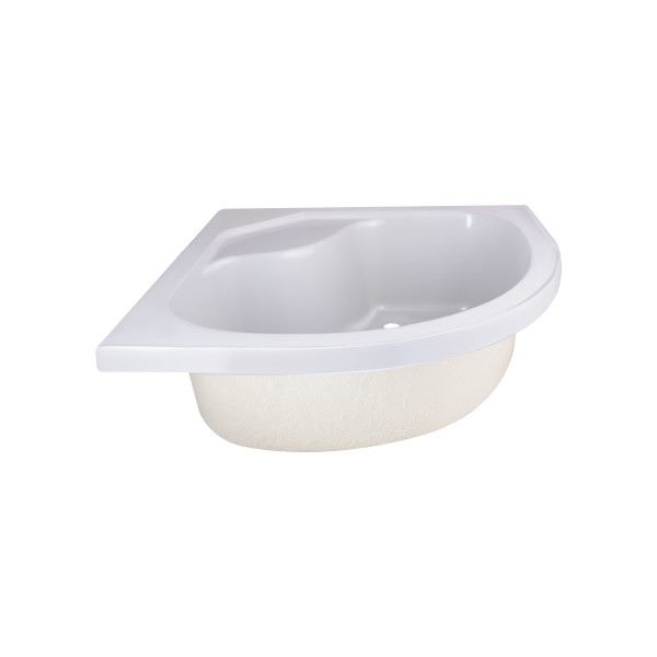 Душова кабіна Latwa SC90x90.SAT.HIGH.FR полукругла, скло Frost 4 мм + Душовий піддон KAPIELKA ST90x90x41, з панеллю Lidz11