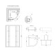 Lidz Latwa SC80x80.SAT.MID.GR Душевая кабина полукруглая, стекло тон. 4 мм + Lidz Душевой поддон KAPIELKA ST80x80x26, с панелью2