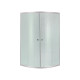 Lidz Latwa SC80x80.SAT.MID.FR Душевая кабина полукруглая, стекло Frost 4 мм + Lidz Душевой поддон KAPIELKA ST80x80x26, с панелью3