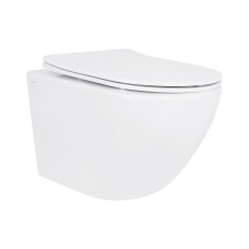 Унитаз подвесной Qtap Jay безободковый Ultra Quiet с сиденьем Soft-close QT07335177W1