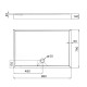 Душевой поддон KAPIELKA ST100x80х14 низкий, прямоугольный, диаметр слива 52 мм Lidz2