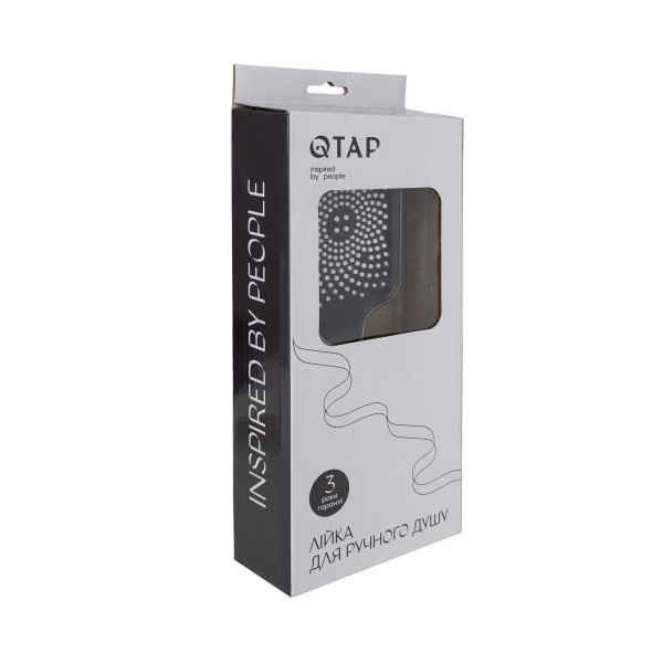 Qtap Rucni Лейка для ручного душа 145x90 мм прямоугольная QTRUCA145S1GRP Graphite5